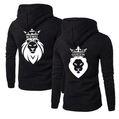 Lion King and Lioness Queen Couple Hoodie