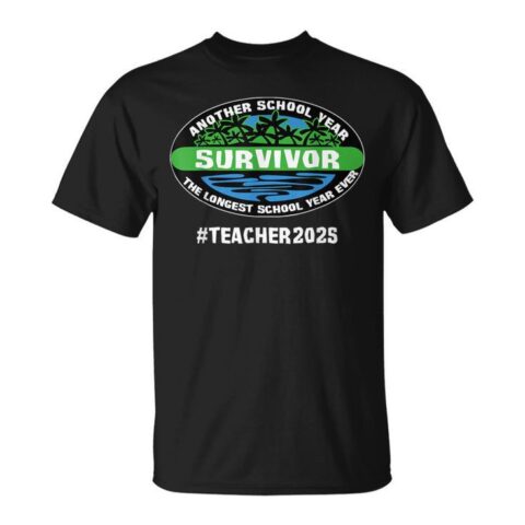 School Year Survivor Teacher 2025 End Of School Year T-Shirt