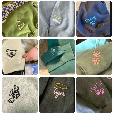 Custom Embroidered One Love Cat Dad Hoodie - Personalized Cat Father Gift