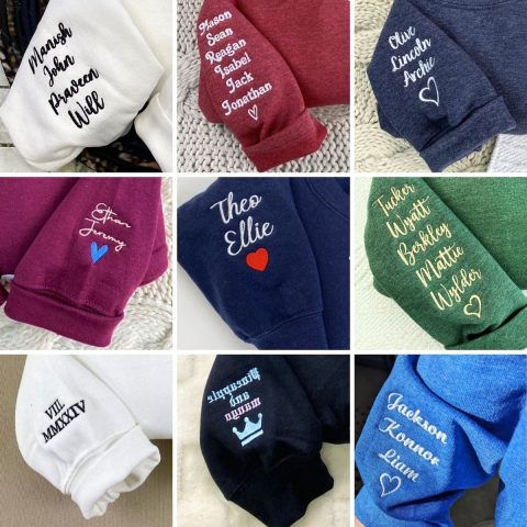 Custom Embroidered Favorite Song Hoodie with Photo Portrait - Romantic Couple Gift